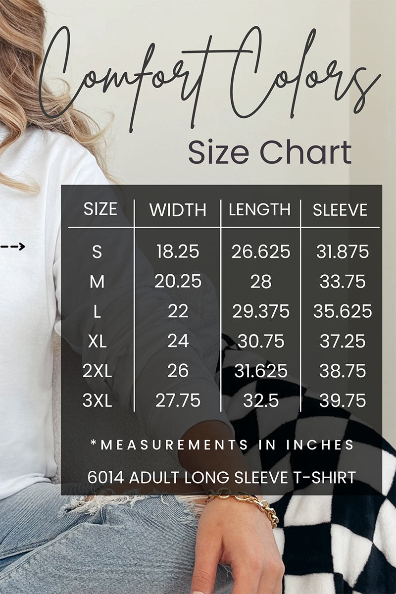 Personalized Soft Stitch Mom Name Comfort Colors Heavyweight Long T-Shirt *Choose Your Name