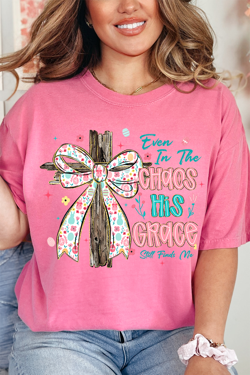 In The Chaos Coquette Cross Comfort Colors Adult Ring-Spun Cotton Tee
