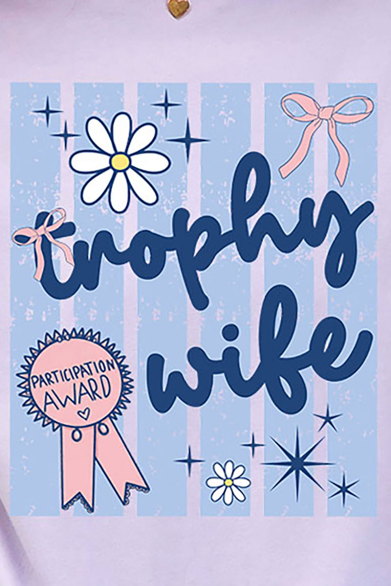 Blue Striped Trophy Wife Comfort Colors Adult Ring-Spun Cotton Tee