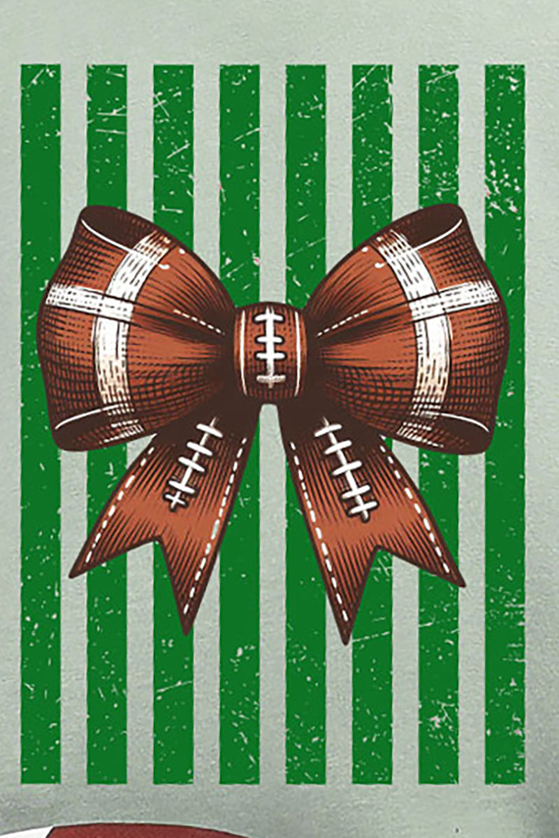 Green Varsity Bow Comfort Colors Adult Ring-Spun Cotton Tee