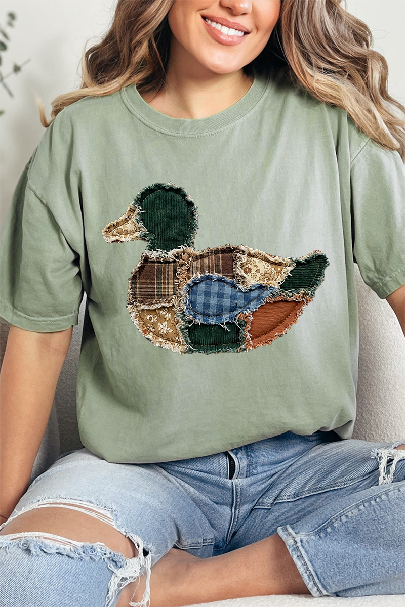 Country Stitched Duck Comfort Colors Adult Ring-Spun Cotton Tee