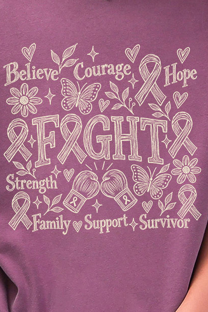 Fight Ribbon Sketch Comfort Colors Adult Ring-Spun Cotton Tee