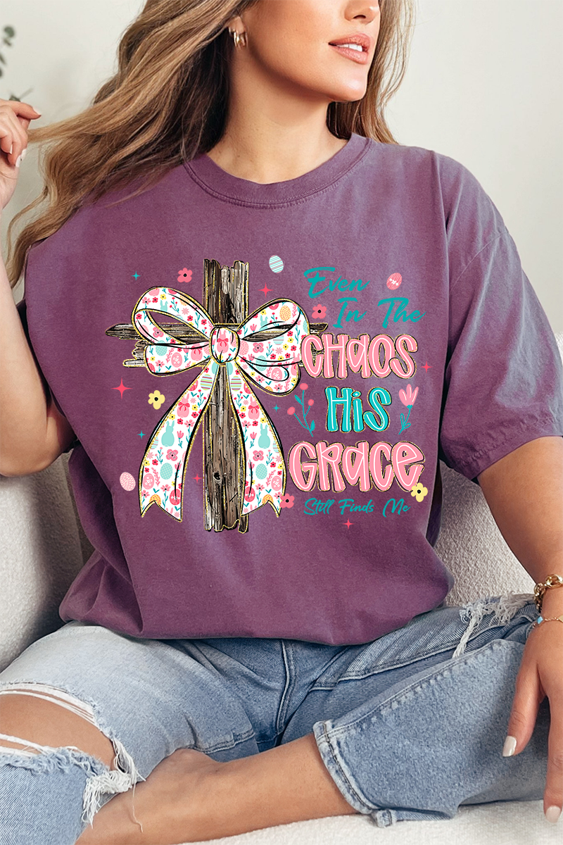 In The Chaos Coquette Cross Comfort Colors Adult Ring-Spun Cotton Tee