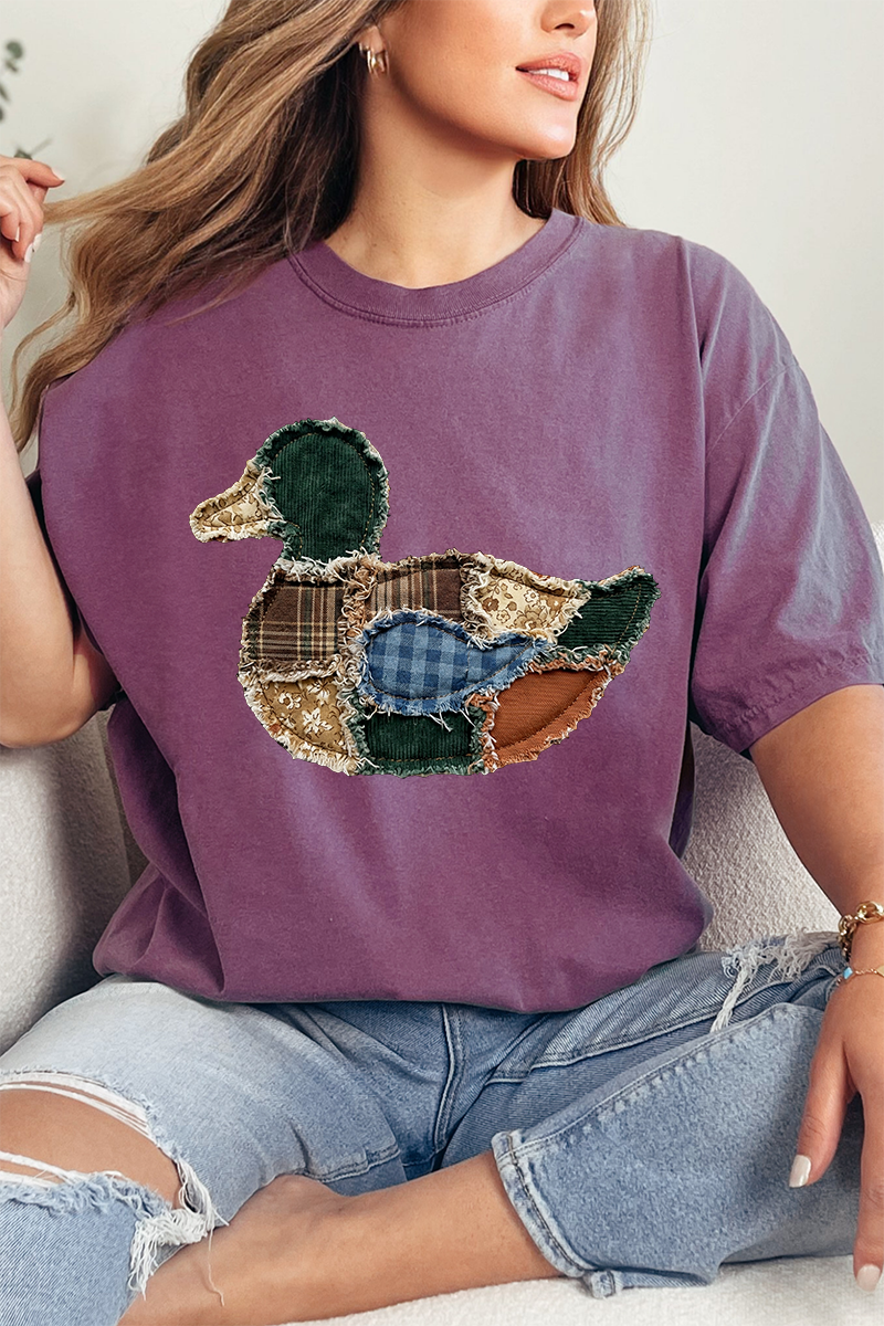 Country Stitched Duck Comfort Colors Adult Ring-Spun Cotton Tee