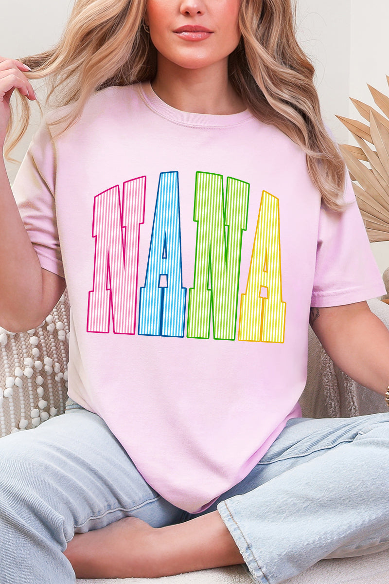 Color Me Loved Nana Comfort Colors Adult Ring-Spun Cotton Tee