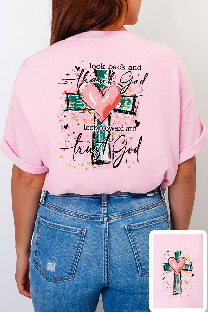 Thank and Trust God Front & Back Comfort Colors Adult Ring-Spun Cotton Tee