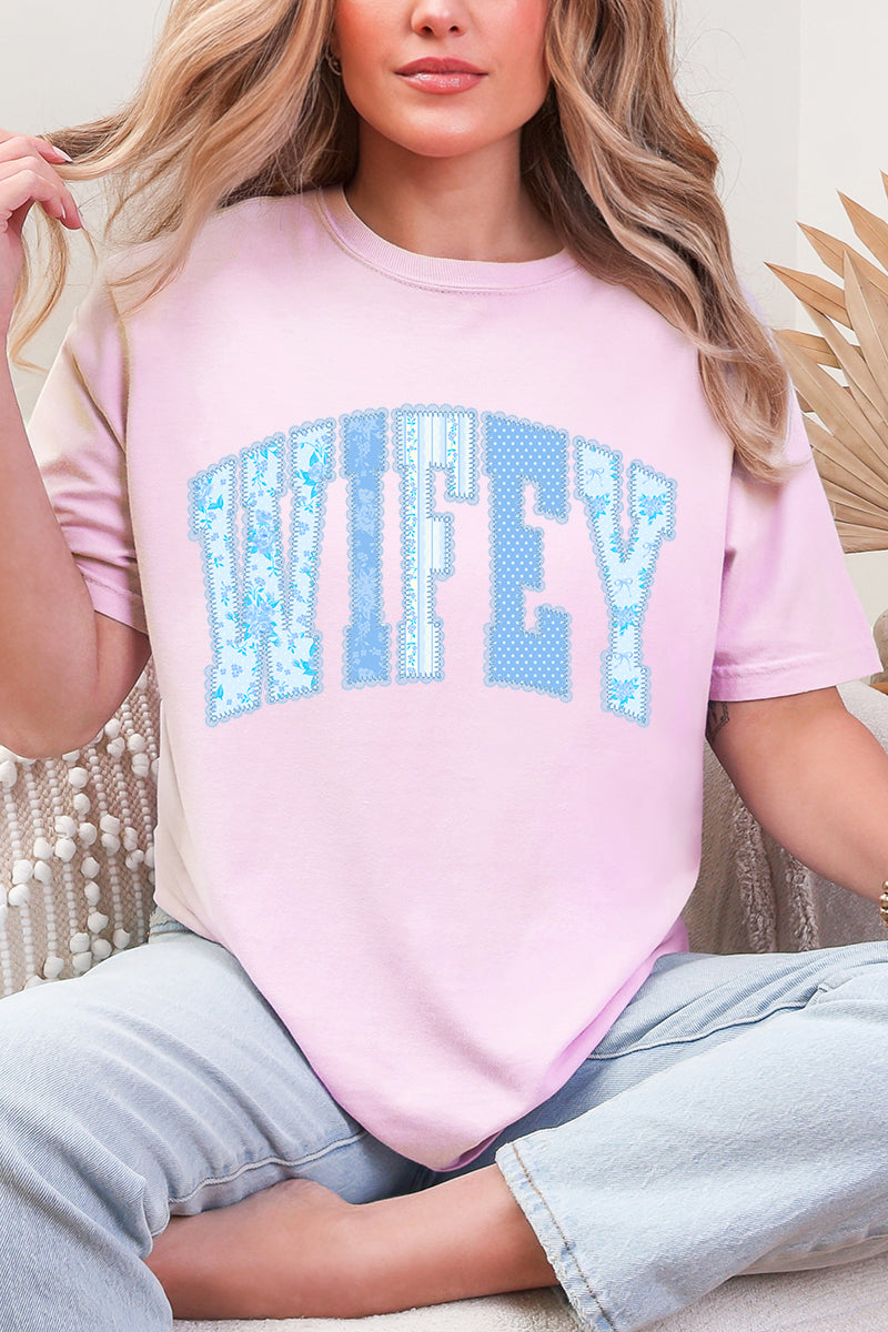 Something Blue Wifey Comfort Colors Adult Ring-Spun Cotton Tee