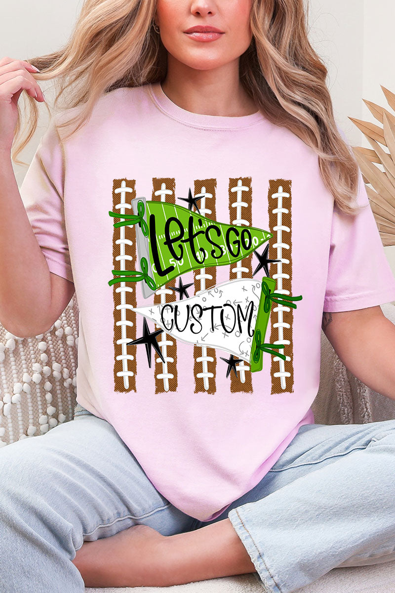 Personalized Touchdown Cheers Comfort Colors Adult Ring-Spun Cotton Tee *Enter Custom Text