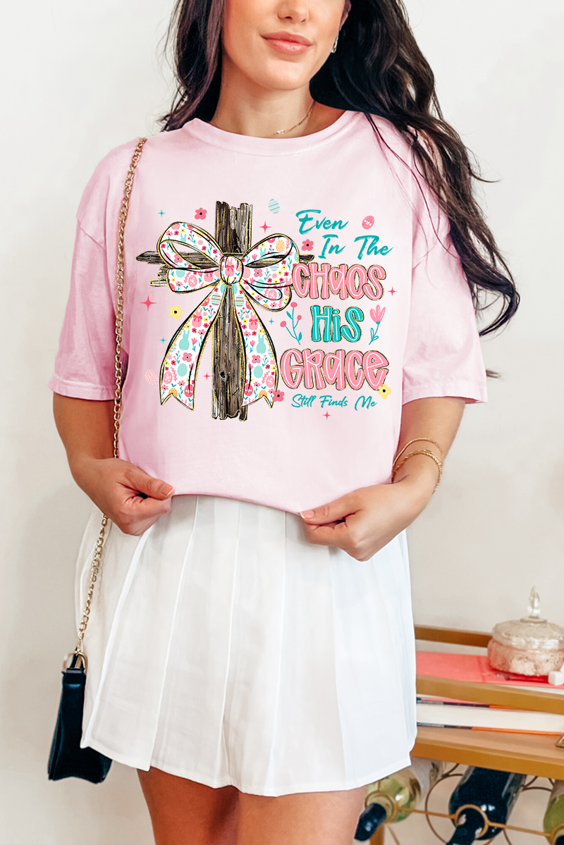 In The Chaos Coquette Cross Comfort Colors Adult Ring-Spun Cotton Tee