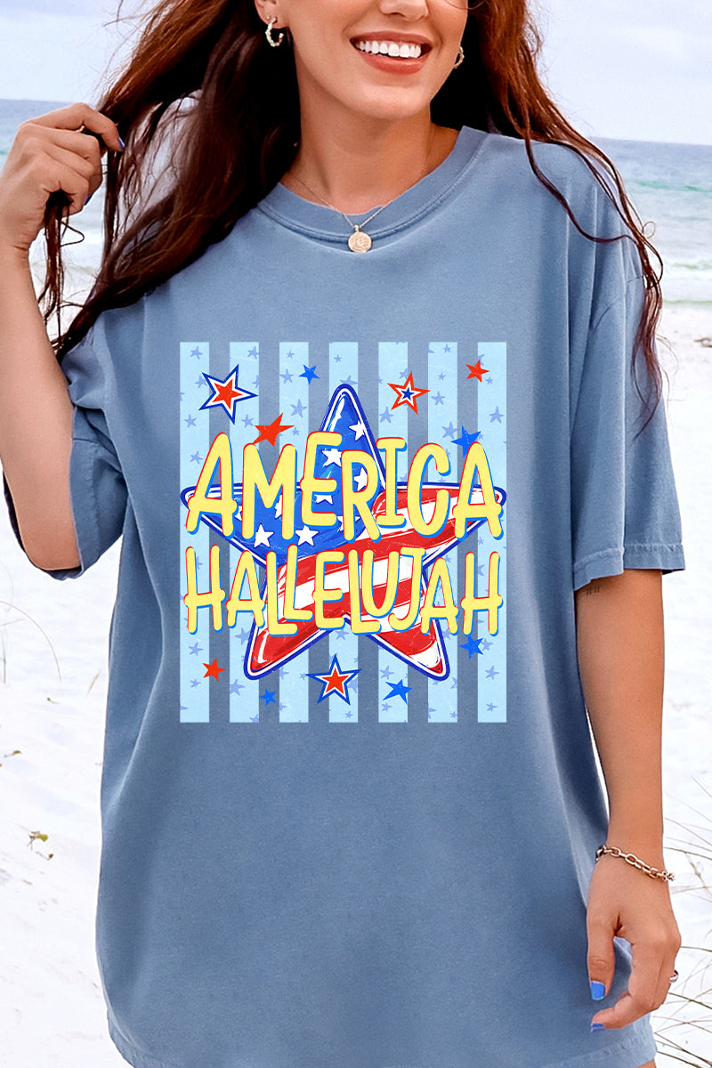 America Hallelujah Comfort Colors Adult Ring-Spun Cotton Tee