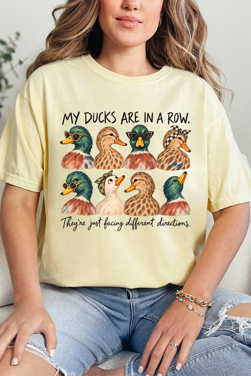 Ducks In A Row-Ish Comfort Colors Adult Ring-Spun Cotton Tee