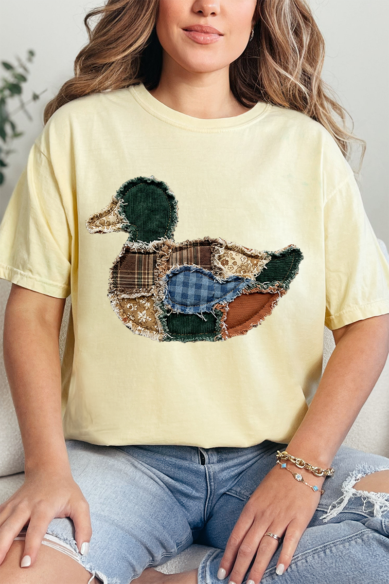 Country Stitched Duck Comfort Colors Adult Ring-Spun Cotton Tee
