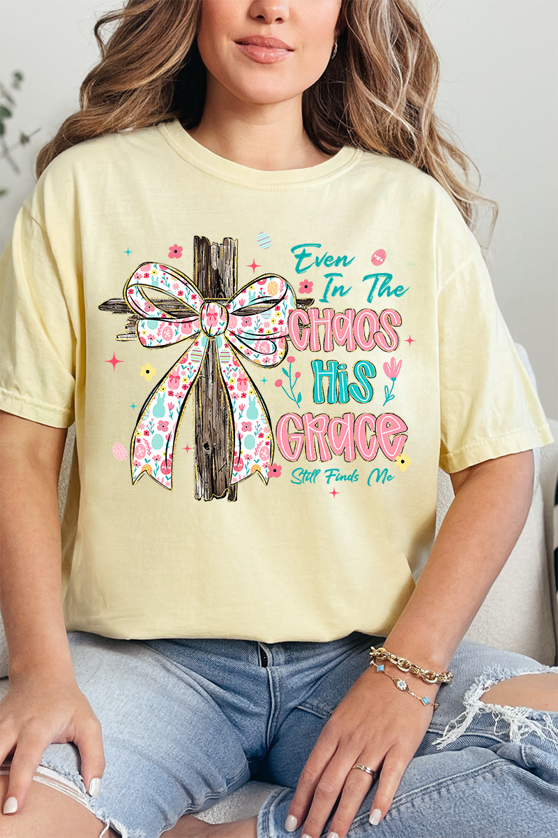 In The Chaos Coquette Cross Comfort Colors Adult Ring-Spun Cotton Tee