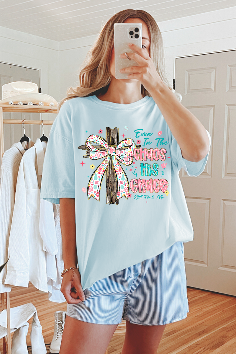 In The Chaos Coquette Cross Comfort Colors Adult Ring-Spun Cotton Tee