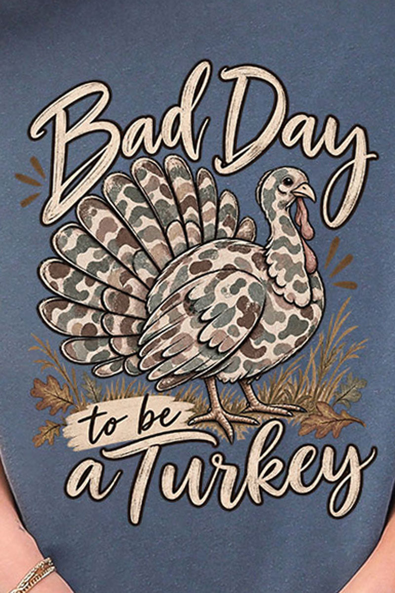 Bad Day Camo Turkey Comfort Colors Adult Ring-Spun Cotton Tee