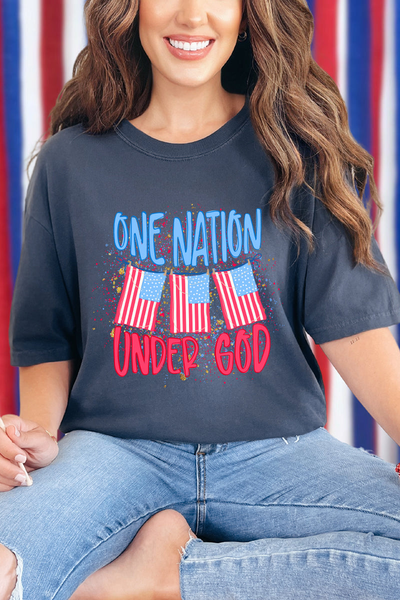 One Nation Comfort Colors Adult Ring-Spun Cotton Tee