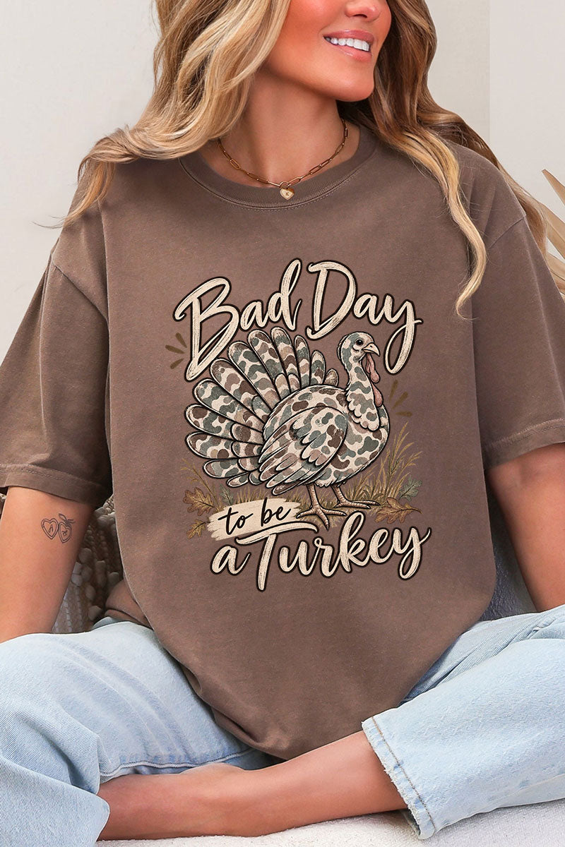 Bad Day Camo Turkey Comfort Colors Adult Ring-Spun Cotton Tee