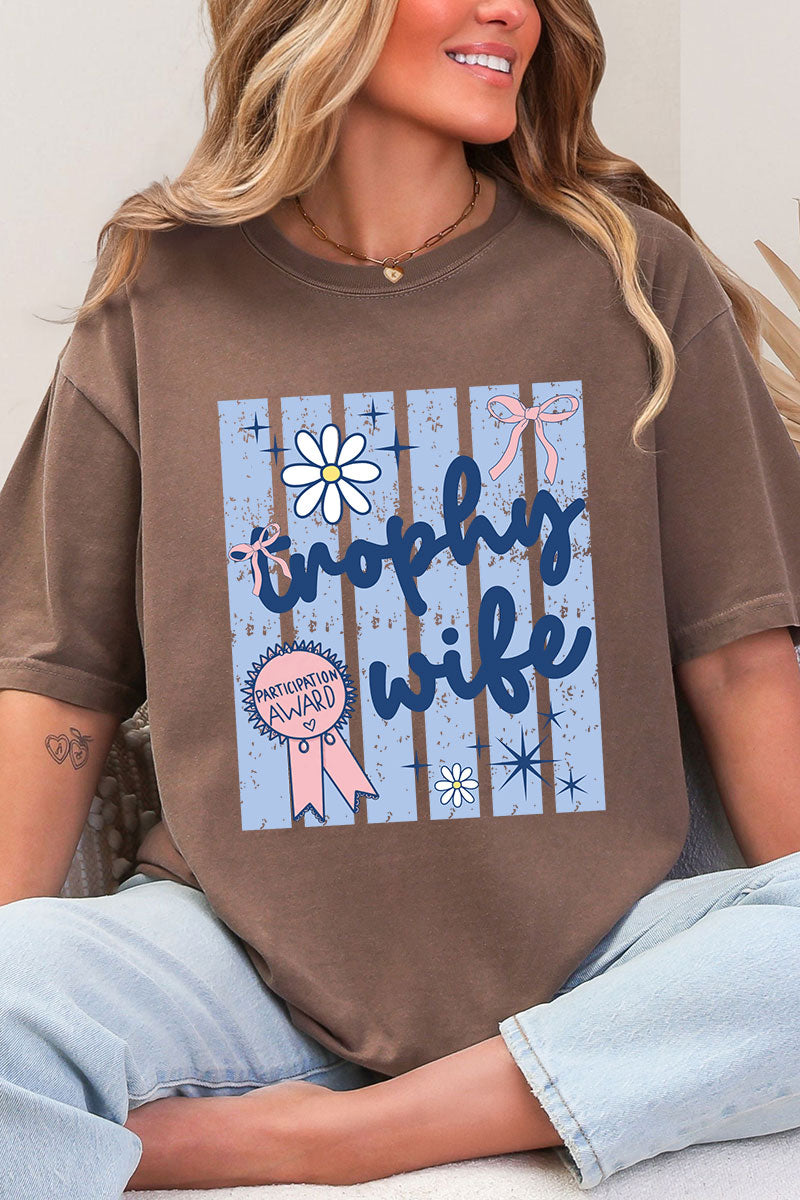 Blue Striped Trophy Wife Comfort Colors Adult Ring-Spun Cotton Tee