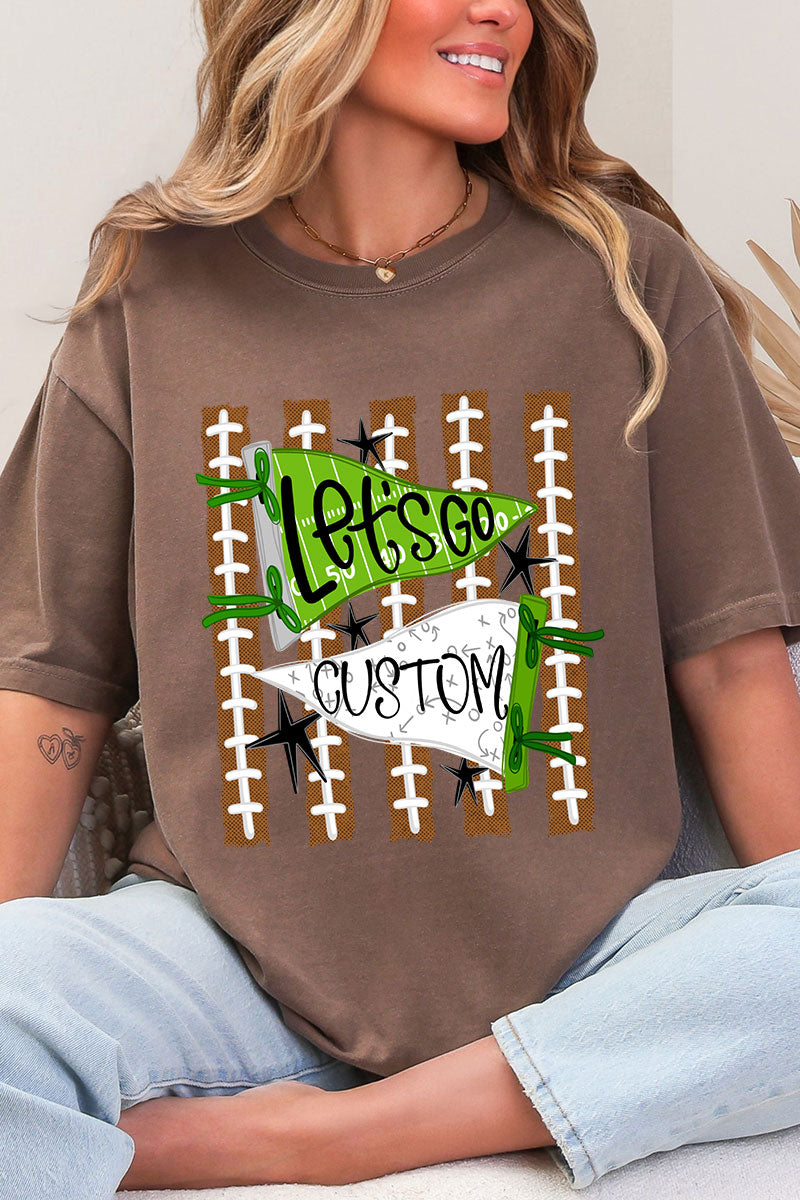 Personalized Touchdown Cheers Comfort Colors Adult Ring-Spun Cotton Tee *Enter Custom Text