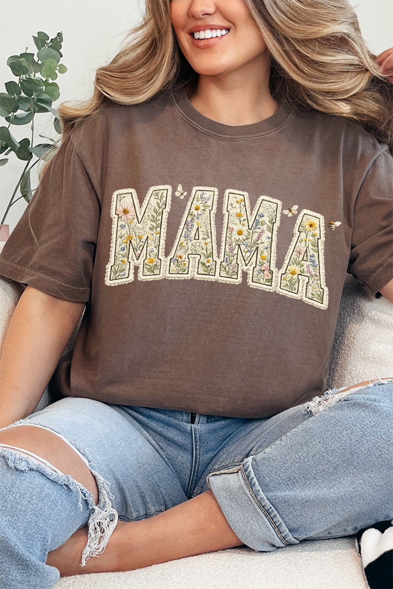 Buzzing Blooms Mama Comfort Colors Adult Ring-Spun Cotton Tee