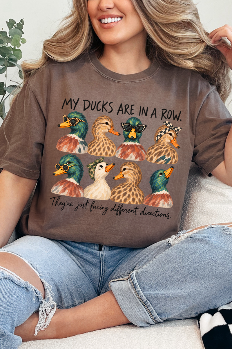 Ducks In A Row-Ish Comfort Colors Adult Ring-Spun Cotton Tee
