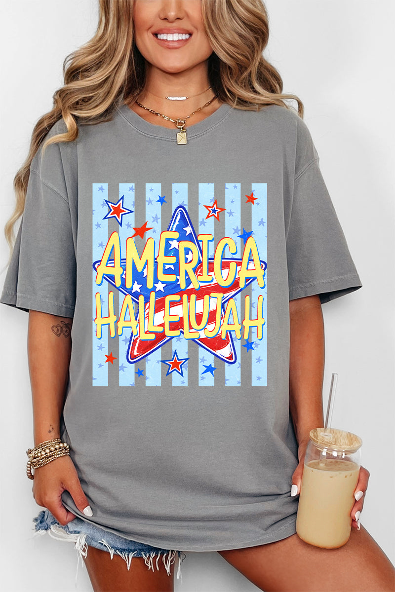 America Hallelujah Comfort Colors Adult Ring-Spun Cotton Tee