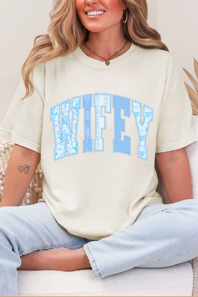 Something Blue Wifey Comfort Colors Adult Ring-Spun Cotton Tee