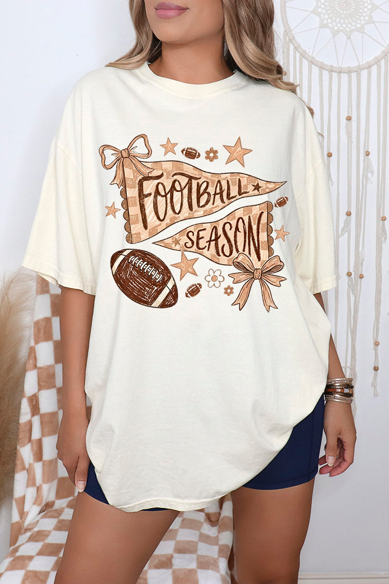 Football Season Doodle Comfort Colors Adult Ring-Spun Cotton Tee