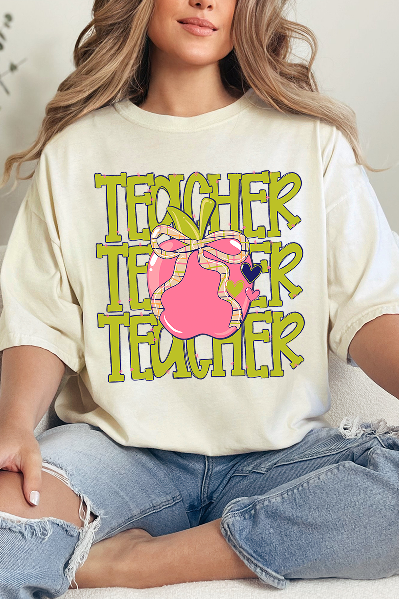 Apple For The Teacher Comfort Colors Adult Ring-Spun Cotton Tee