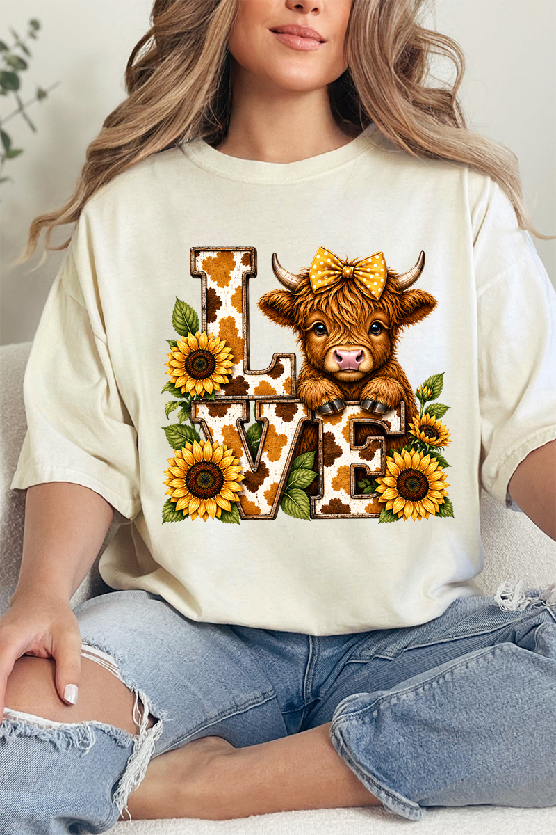 Little Highland Love Comfort Colors Adult Ring-Spun Cotton Tee