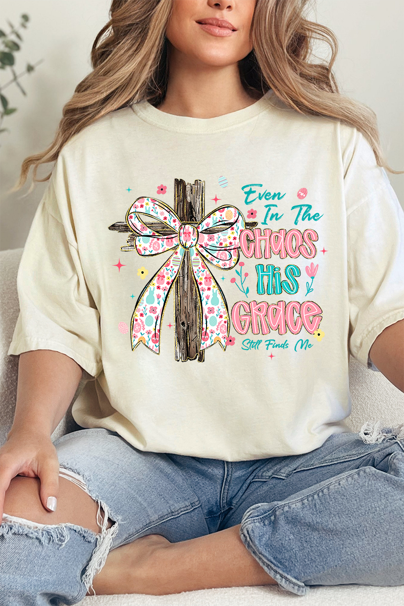 In The Chaos Coquette Cross Comfort Colors Adult Ring-Spun Cotton Tee