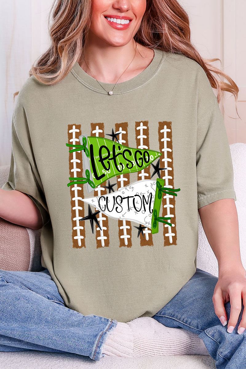 Personalized Touchdown Cheers Comfort Colors Adult Ring-Spun Cotton Tee *Enter Custom Text