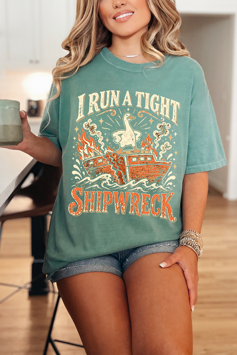 Tight Shipwreck Goose Comfort Colors Adult Ring-Spun Cotton Tee