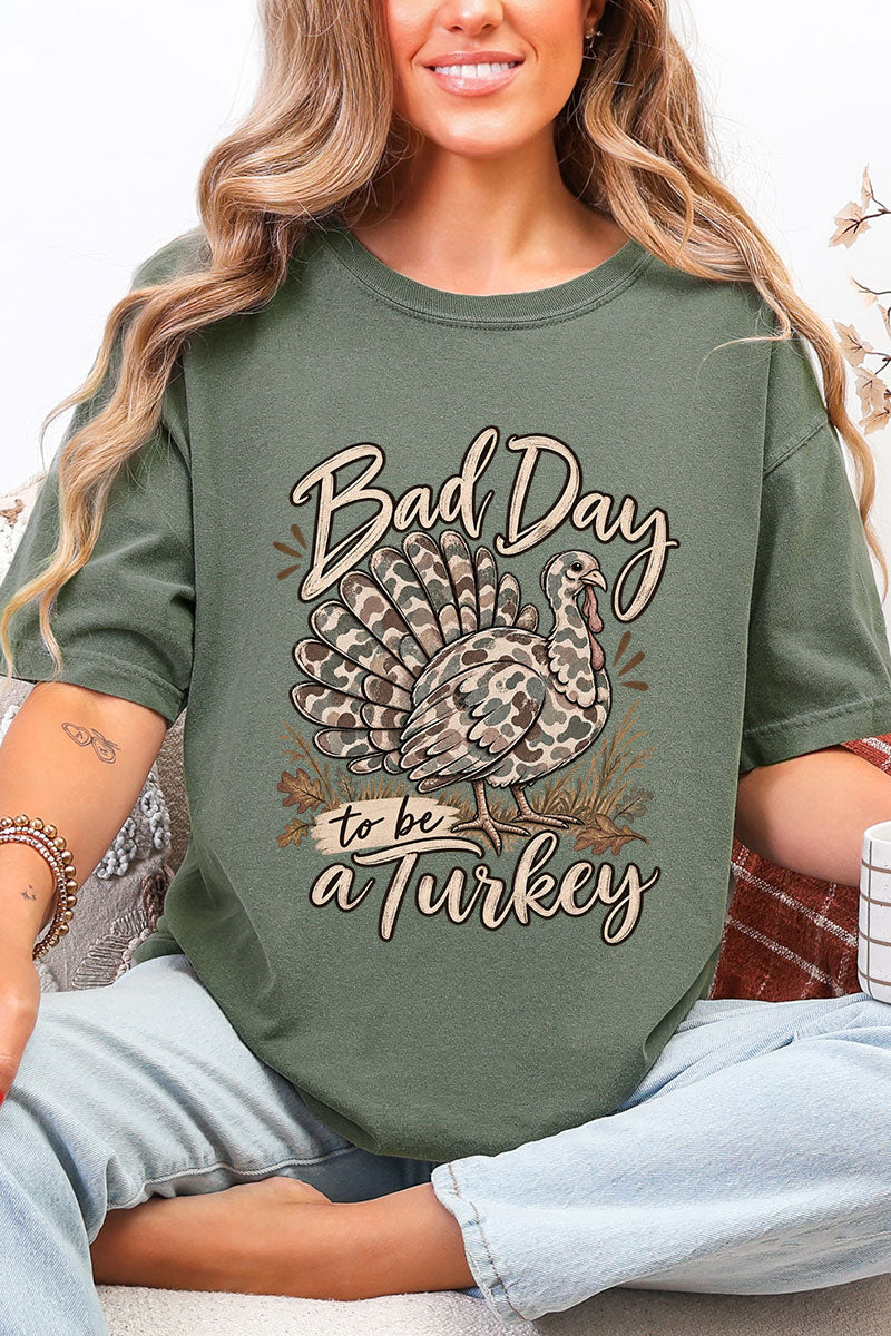 Bad Day Camo Turkey Comfort Colors Adult Ring-Spun Cotton Tee