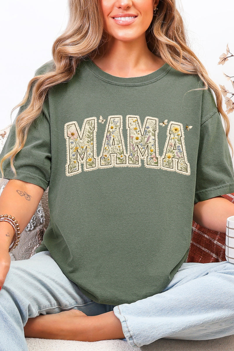 Buzzing Blooms Mama Comfort Colors Adult Ring-Spun Cotton Tee