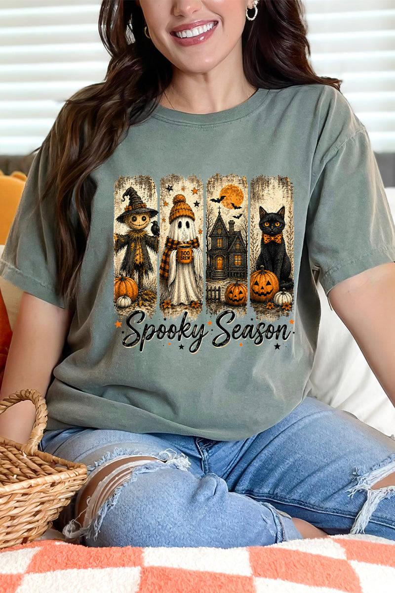 Spooky Season Brushstrokes Comfort Colors Adult Ring-Spun Cotton Tee
