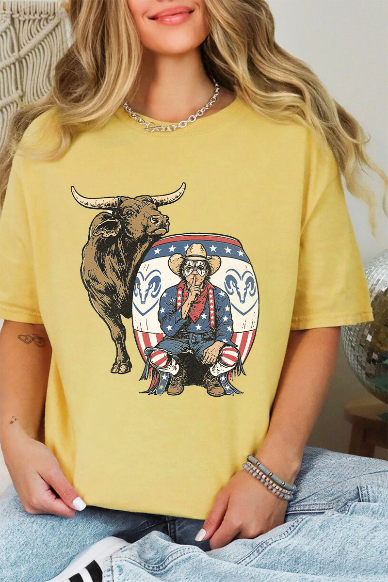 American Rodeo Clown Comfort Colors Adult Ring-Spun Cotton Tee