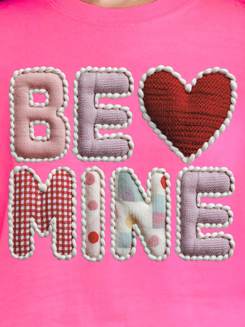 Be Mine Faux Yarn Ready To Press DTF Transfer