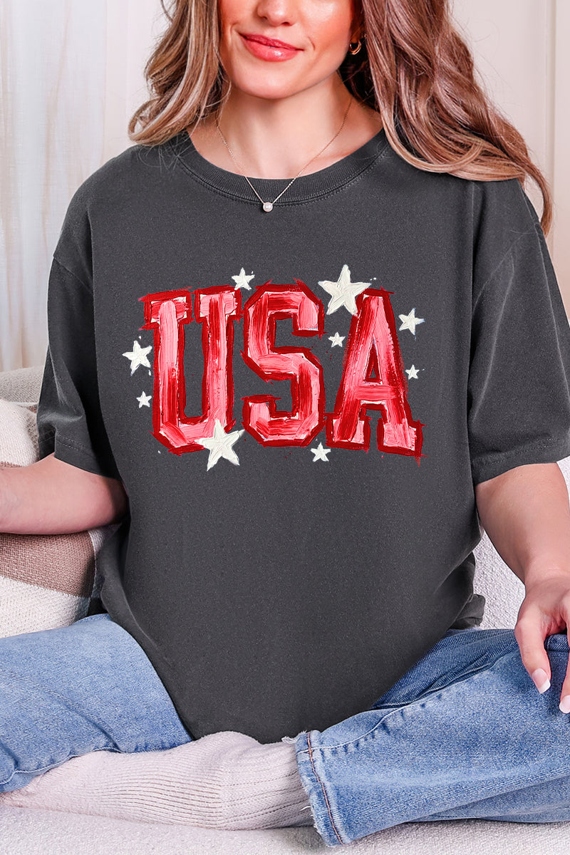 Painted Patriotism Comfort Colors Adult Ring-Spun Cotton Tee