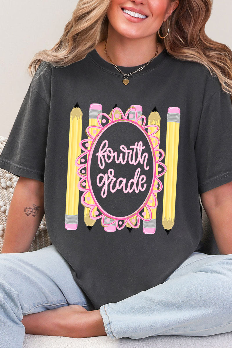 Pencil Perfect: Grade School Collection Comfort Colors Adult Ring-Spun Cotton Tee *Choose Your Grade