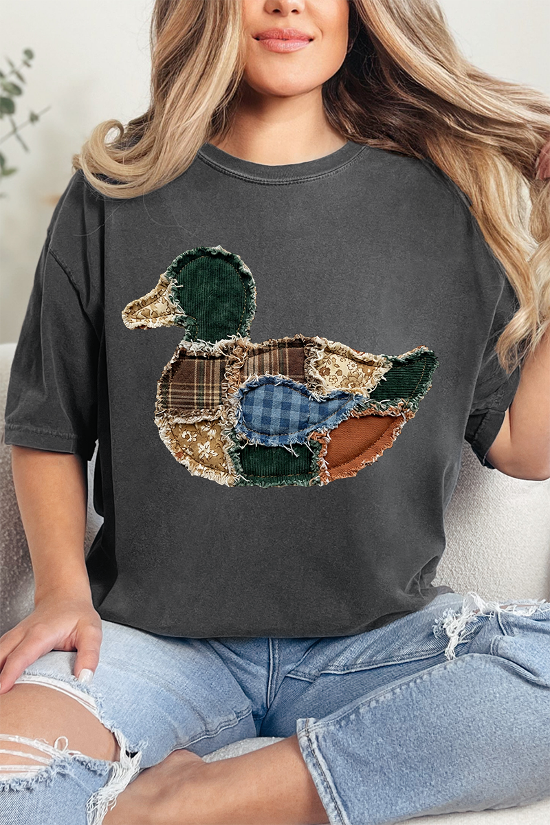 Country Stitched Duck Comfort Colors Adult Ring-Spun Cotton Tee