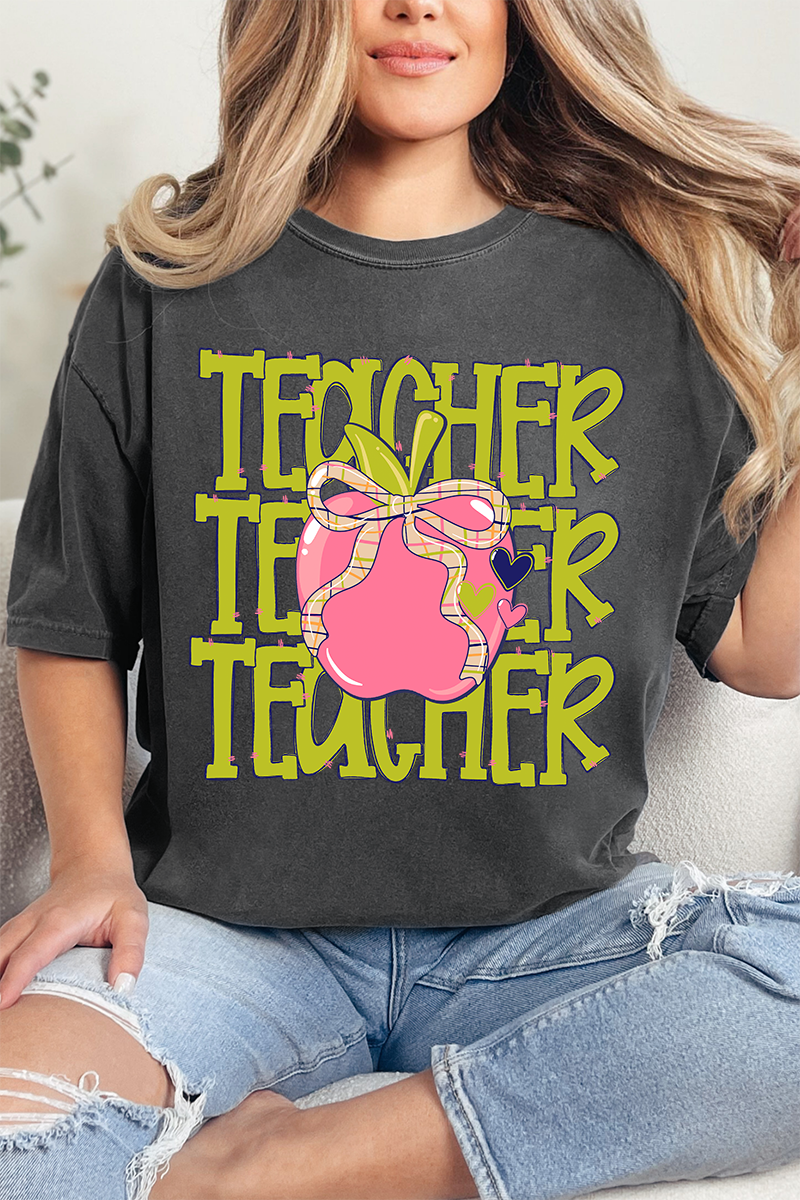 Apple For The Teacher Comfort Colors Adult Ring-Spun Cotton Tee