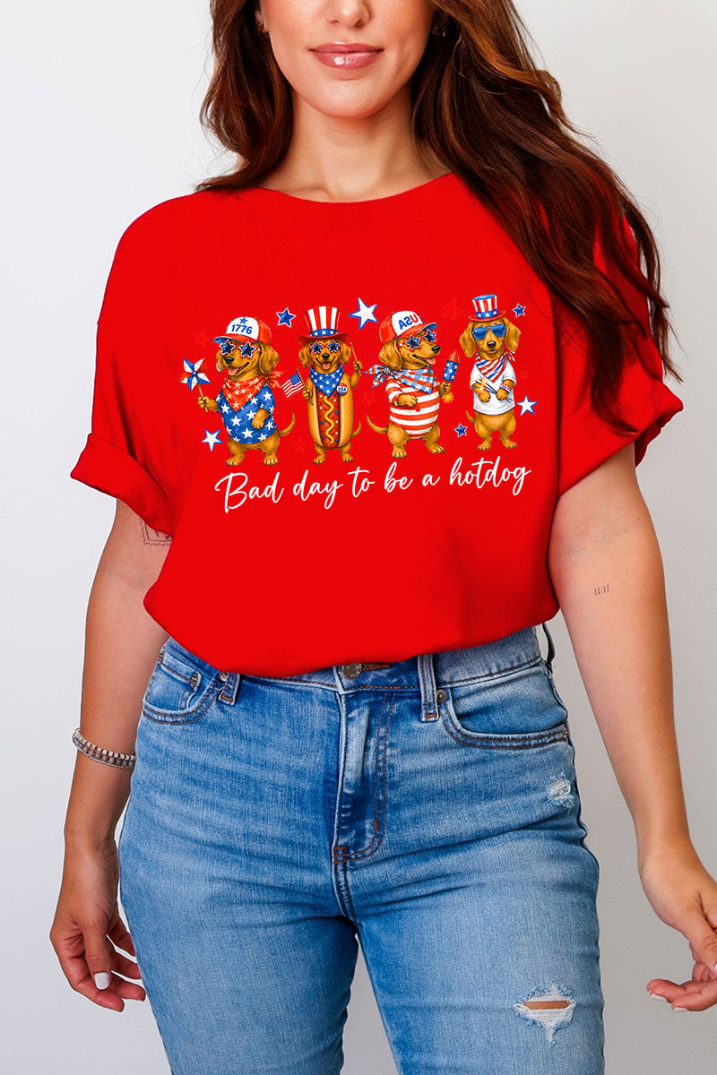 Red, White & Weiner Comfort Colors Adult Ring-Spun Cotton Tee