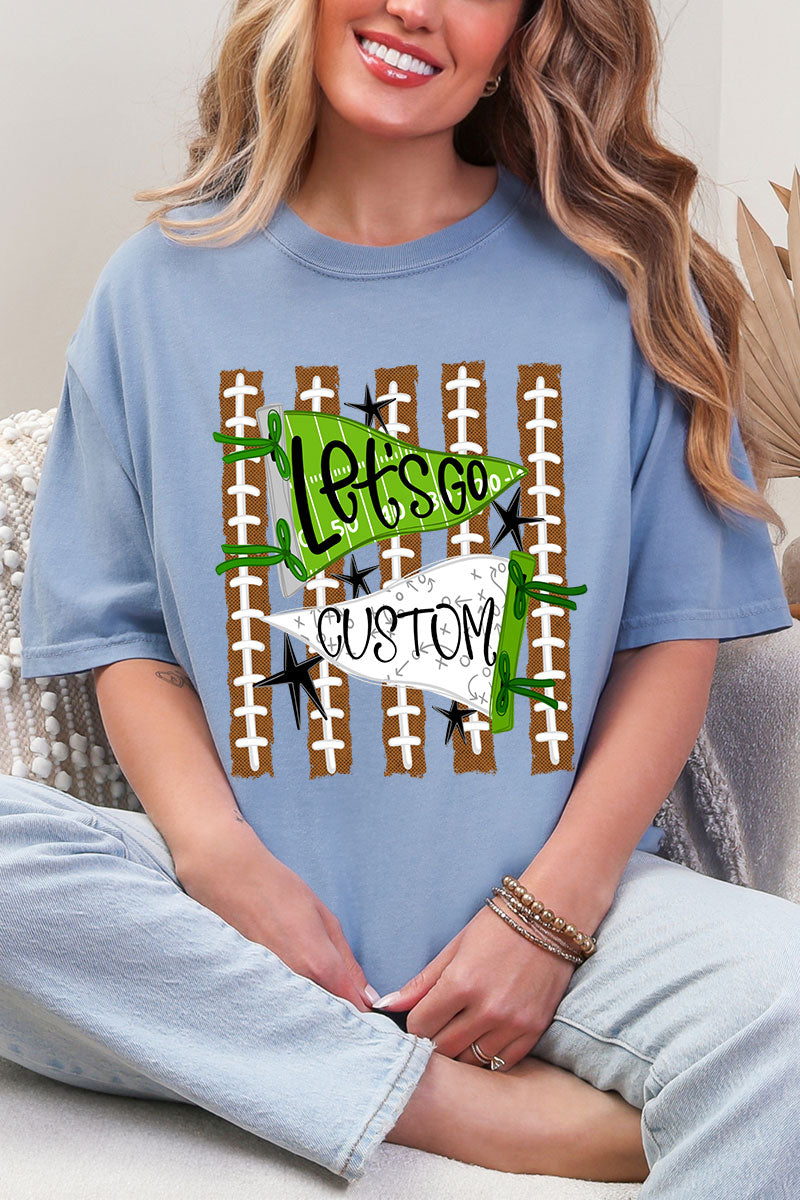 Personalized Touchdown Cheers Comfort Colors Adult Ring-Spun Cotton Tee *Enter Custom Text