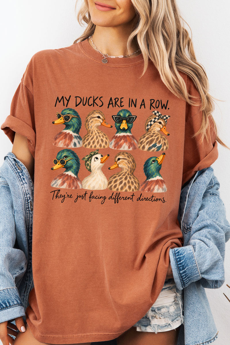 Ducks In A Row-Ish Comfort Colors Adult Ring-Spun Cotton Tee
