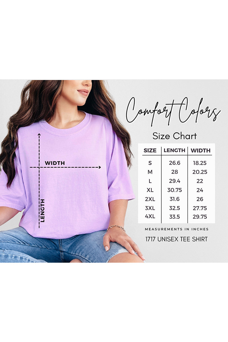 Personalized Neon Care Crew Comfort Colors Adult Ring-Spun Cotton Tee *Choose Title