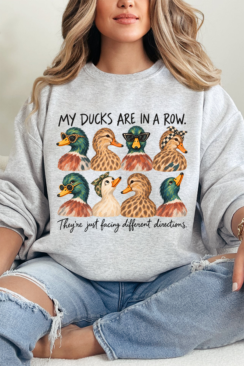 Ducks In A Row-Ish Heavy Blend Crew Sweatshirt
