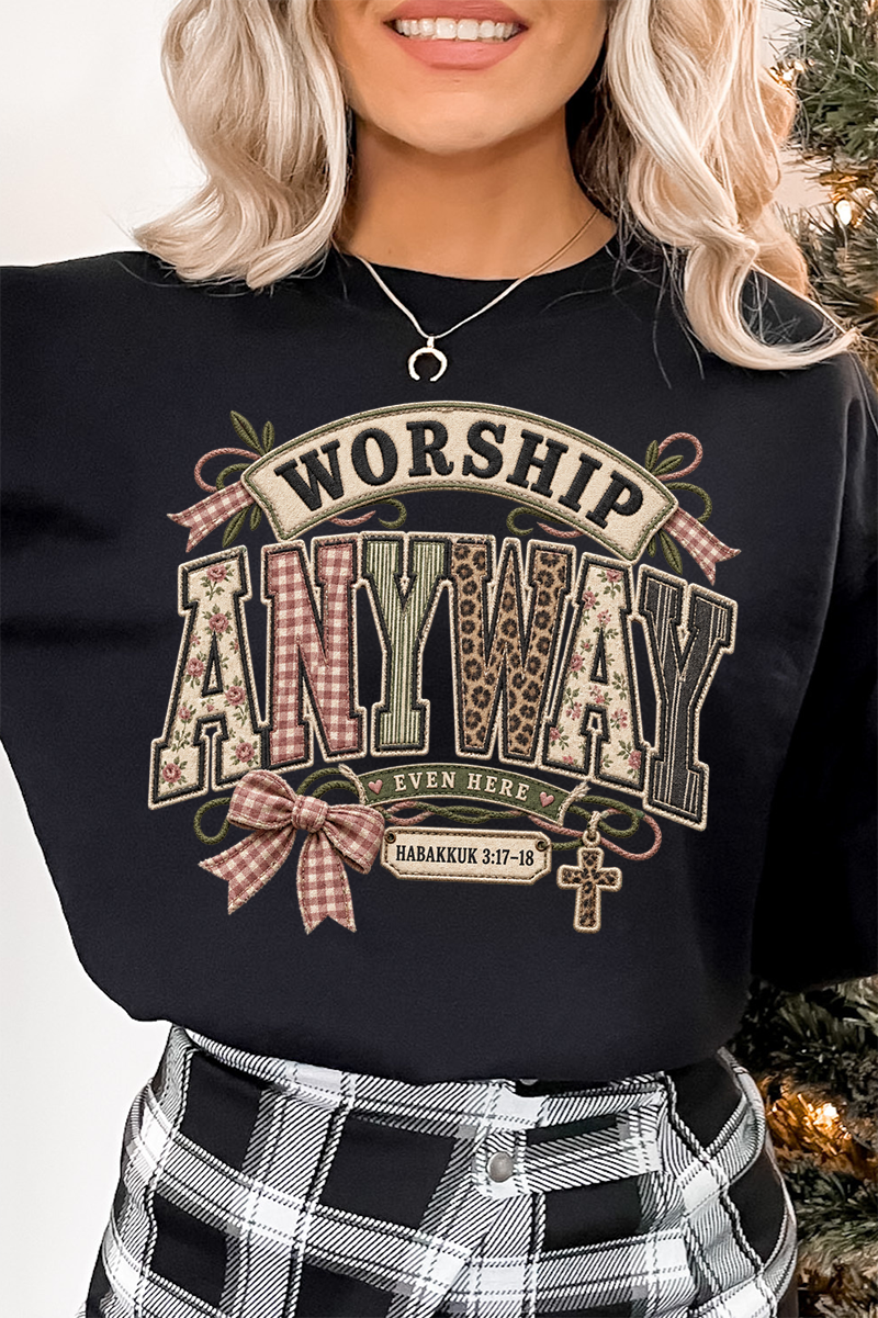 Worship Anyway Heavy Blend Crew Sweatshirt