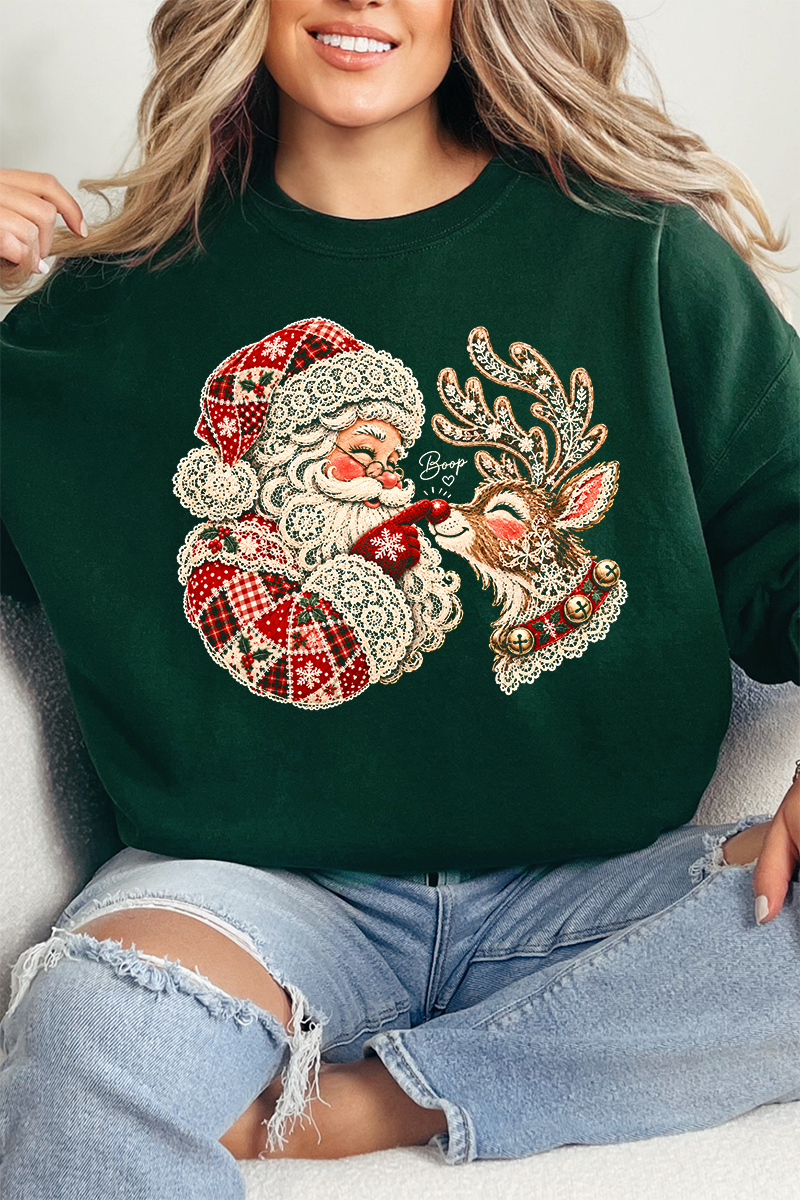 Santa's Christmas Boop Heavy Blend Crew Sweatshirt