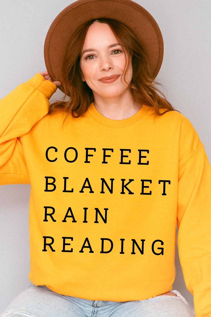 Rainy Day Reading Heavy Blend Crew Sweatshirt